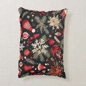おとぎ話お洒落のクリスマスの装飾、花 アクセントクッション (裏面(縦))