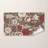 おとぎ話お洒落のクリスマスの装飾、花 バスタオルセット (ハンドタオル)