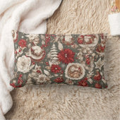 おとぎ話お洒落のクリスマスの装飾、花 ランバークッション (ブランケット)