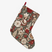 おとぎ話お洒落のクリスマスの装飾、花 ラージクリスマスストッキング (正面 (吊り時))