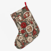 おとぎ話お洒落のクリスマスの装飾、花 ラージクリスマスストッキング (裏面 (吊り時))