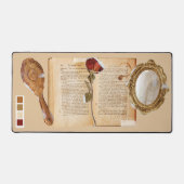 おとぎ話かわいいコラージュフェミニンミックスメディア デスクマット (正面)