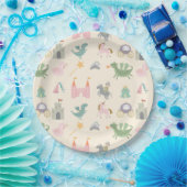 おとぎ話かわいいドラゴンベビーシャワー/誕生日 ペーパープレート (パーティー)