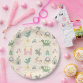 おとぎ話かわいいドラゴンベビーシャワー/誕生日 ペーパープレート (パーティー)