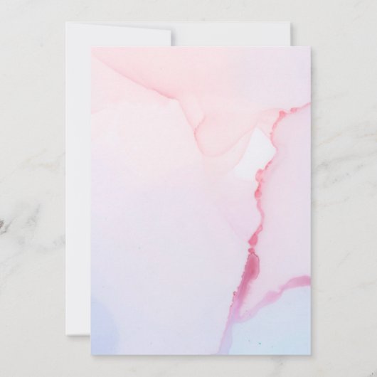 おとぎ話ができるかわいい森の眠り熊 |赤ちゃんシャワー 招待状 (裏面)