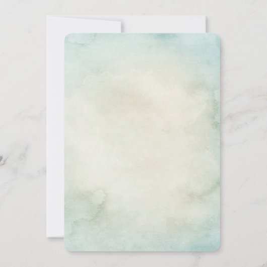 おとぎ話ができるかわいい白いドラゴン赤ちゃんシャワー 招待状 (裏面)