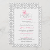 おとぎ話が一度オンザタイムプリンセス赤ちゃんシャワー 招待状 (正面/裏面)