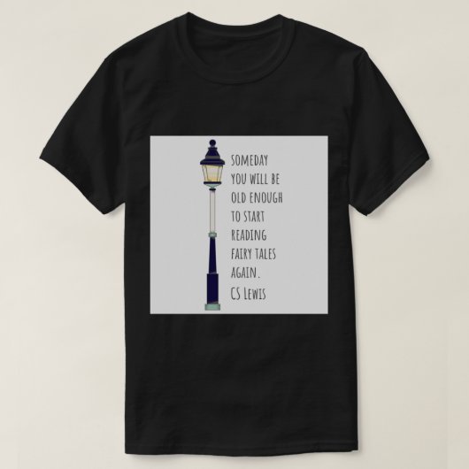 おとぎ話に十分な古いCSルイスグリーティングカード Tシャツ (デザイン正面)