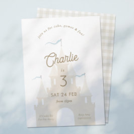 おとぎ話のお城のプリンセス＆プリンスのパーティー招待状 招待状