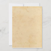 おとぎ話のようなウェディング 招待状 (裏面)