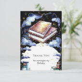 おとぎ話のようなオーダーメイドのマジック絵本の誕生日 サンキューカード (スタンド正面)