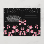 おとぎ話のようなストリングライト ブラック ありがとう ポストカード (裏面)