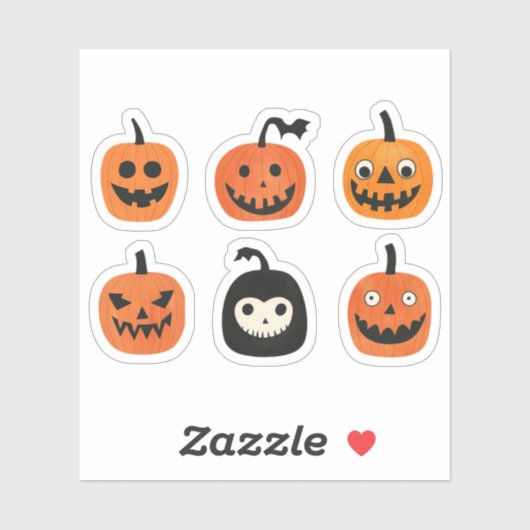 おとぎ話のようなハロウィンのかぼちゃのランタン シール (シート)