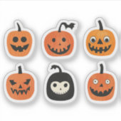 おとぎ話のようなハロウィンのかぼちゃのランタン シール (正面)