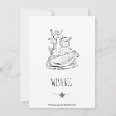 おとぎ話のようなベビーシャワーベイビーブラックアンドホワイト 招待状 (裏面)