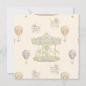 おとぎ話のようなヴィンテージ遊園地のお誘い 招待状 (裏面)