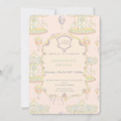 おとぎ話のようなヴィンテージ遊園地の誕生日 招待状 (正面)