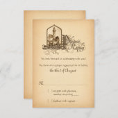おとぎ話のような中世のお城　Once Upon a Wedding 　への返信 出欠カード (正面/裏面)
