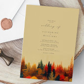 おとぎ話のような出来事：幻想的な秋のウェディング 招待状