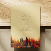 おとぎ話のような出来事：幻想的な秋のウェディング 招待状