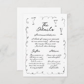 おとぎ話のような手描きの詳細封入カード エンクロージャーカード (正面/裏面)