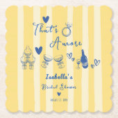 おとぎ話のような手描きのThat's amore ブライダルシャワー ペーパーコースター (正面)