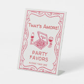 おとぎ話のような手描き That's Amore ウェディングシャワー 台座サイン (正面)