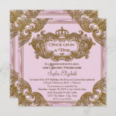 おとぎ話のような ワンス・アポン・ア・タイム 誕生日パーティー 招待状 (正面/裏面)