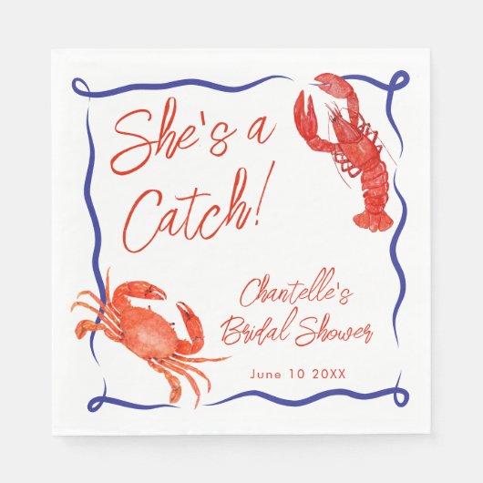 おとぎ話のような 彼女はキャッチ レッド コースト ブライズシャワー スタンダードランチョンナプキン (正面)