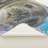 おとぎ話のアシカ海の花 シェルパブランケット (3/4)