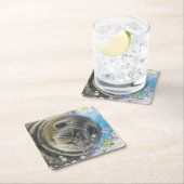 おとぎ話のアシカ海の花 スクエアペーパーコースター (インサイチュ)