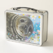 おとぎ話のアシカ海の花 メタルランチボックス (裏面)