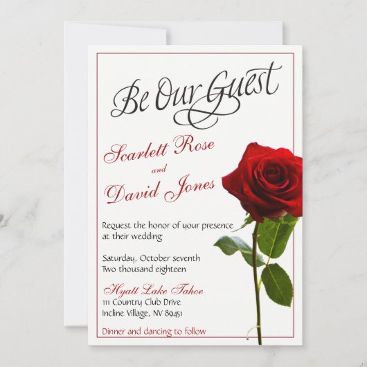 おとぎ話のウェディング招待状 招待状 (正面)