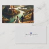 おとぎ話のウォーキング魅惑の風景ブックマーク 名刺 (正面/裏面)