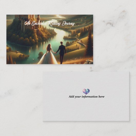 おとぎ話のウォーキング魅惑の風景ブックマーク 名刺 (正面/裏面)