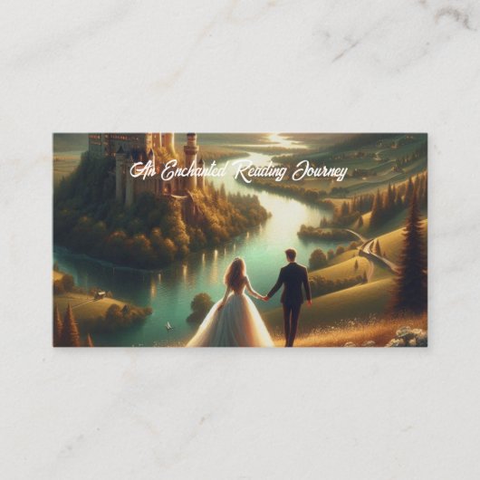 おとぎ話のウォーキング魅惑の風景ブックマーク 名刺 (正面)