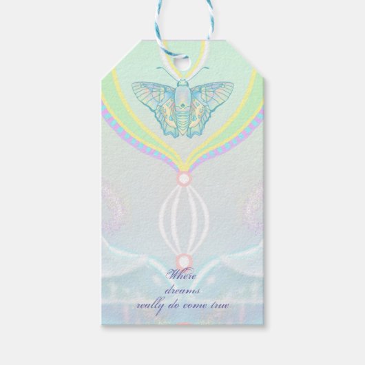 おとぎ話のガラスのスリッ来パーは、夢を見る ギフトタグ (正面)