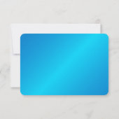 おとぎ話のキャリッジのクジャク青い応答 出欠カード (裏面)