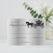 おとぎ話のキャリッジのピーコックシルバー応答 出欠カード (スタンド正面)