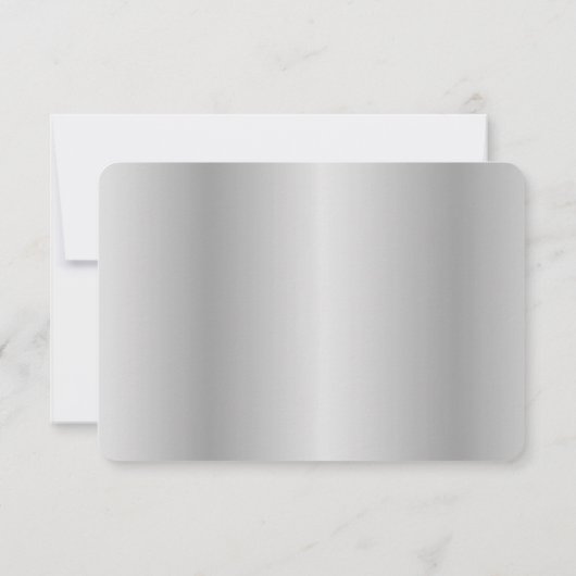 おとぎ話のキャリッジのピーコックシルバー応答 出欠カード (裏面)