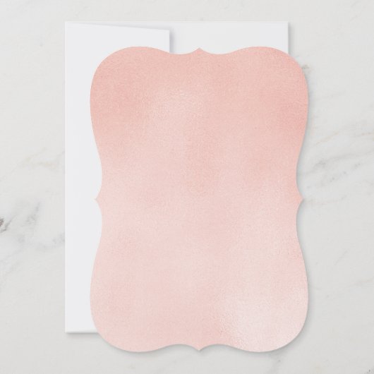 おとぎ話のキャリッジブライダルシャワーピンク 招待状 (裏面)