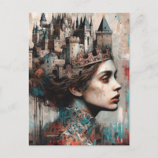 おとぎ話のクイーン城 ポストカード (正面)