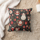 おとぎ話のクリスマスの飾葉り付け、花 クッション (ブランケット)
