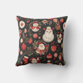 おとぎ話のクリスマスの飾葉り付け、花 クッション (裏面)