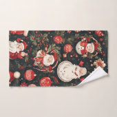 おとぎ話のクリスマスの飾葉り付け、花 バスタオルセット (ハンドタオル)