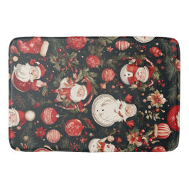 おとぎ話のクリスマスの飾葉り付け、花 バスマット