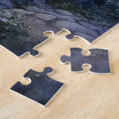 おとぎ話のコテージと紫の藤 ジグソーパズル (側面)