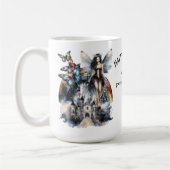 おとぎ話のコラージュカスタム コーヒーマグカップ (左)