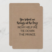 おとぎ話のスタイルおもしろい私の花嫁になる 招待状 (正面/裏面)