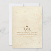 おとぎ話のスワール結婚式招待状 招待状 (裏面)